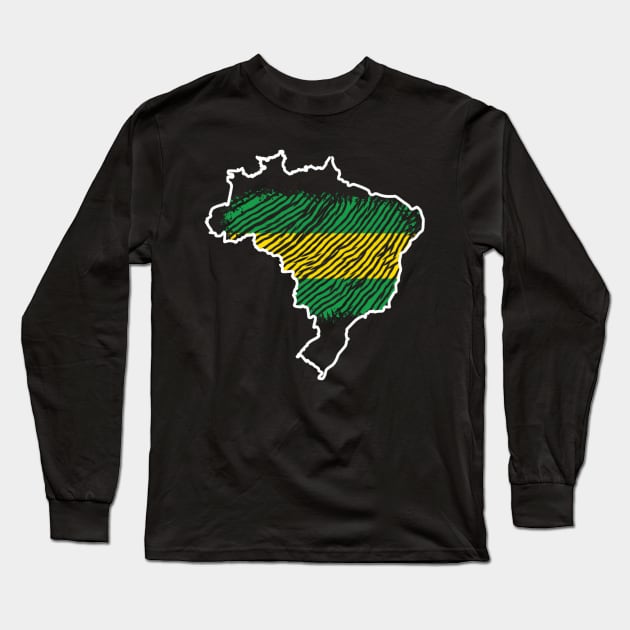 Brazil South America Tshirt Long Sleeve T-Shirt by thefriendlyone